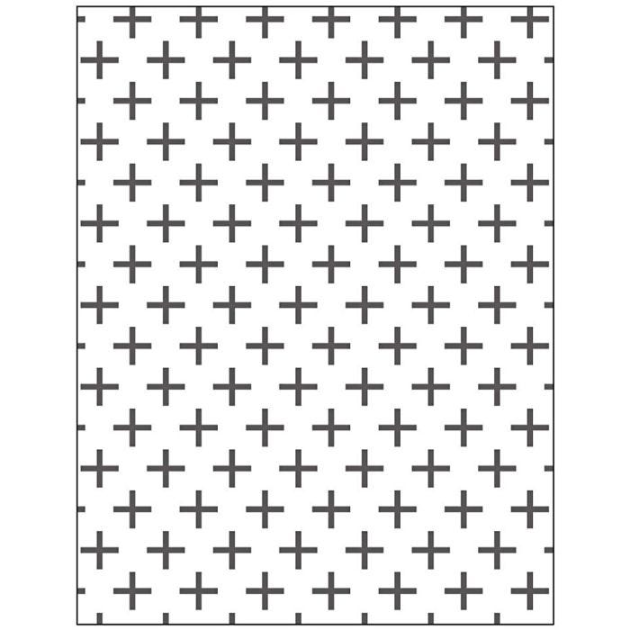 Gabarit d'embossage, Motif de croix, 11x14 cm, 2 mm, 1 pièce