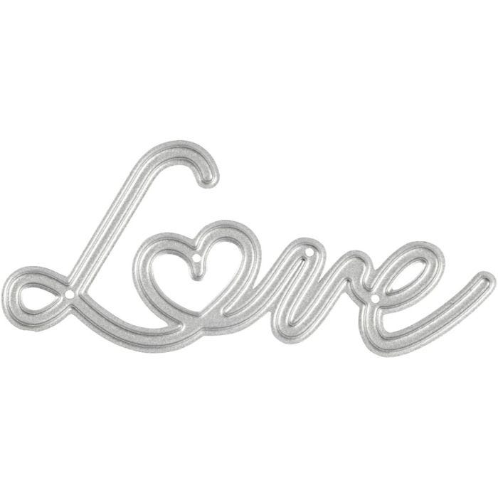 Gabarit de coupe, Love, dim. 69x30,5 mm, 1 pièce