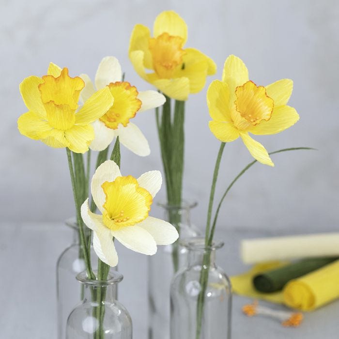 Jonquilles en papier crépon