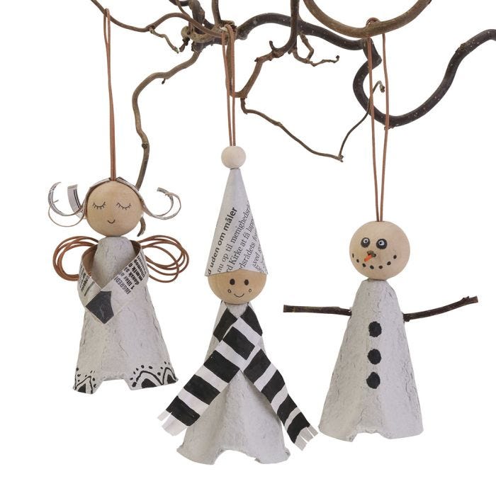 Des décorations de Noël rustiques et élégantes faites à partir de boîtes d’œufs