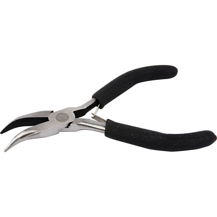 Pince à becs courbés, L : 12,4 cm, 1 pièce
