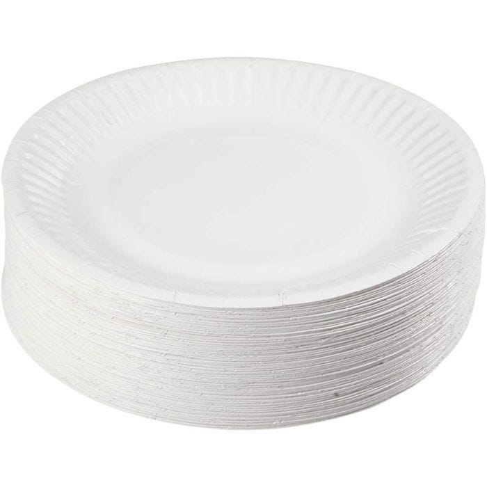 Assiettes en carton, d 15 cm, 100 pièces/ 1 Pq.