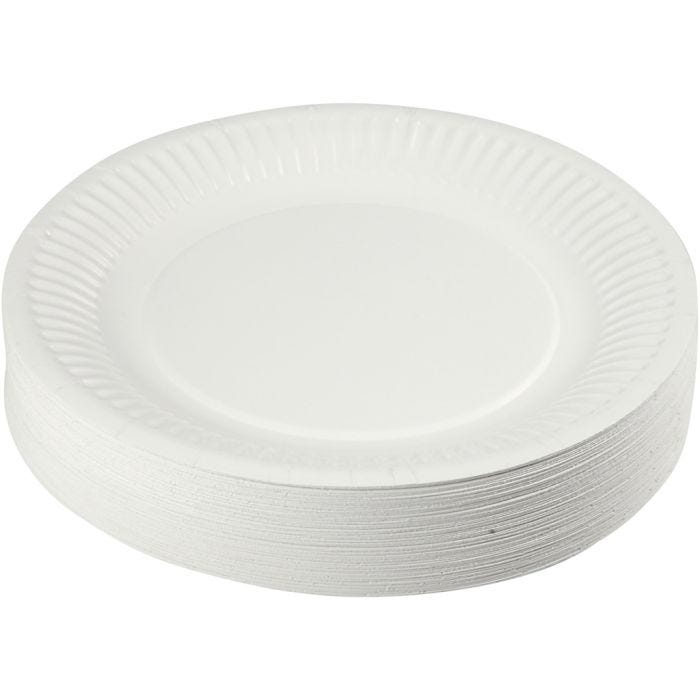 Assiettes en carton, d 18 cm, 100 pièces/ 1 Pq.