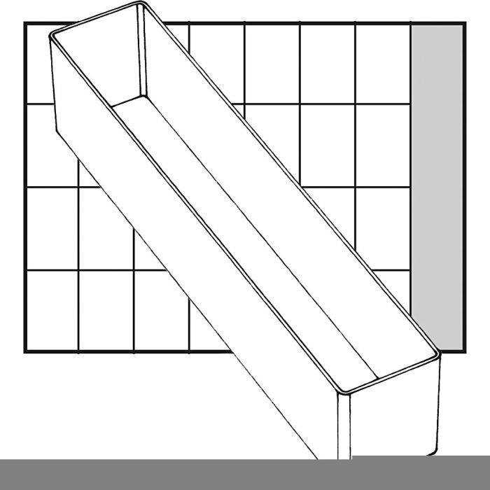 Boîte de rangement, dim. A9-3, H : 47 mm, dim. 163x39 mm, 1 pièce