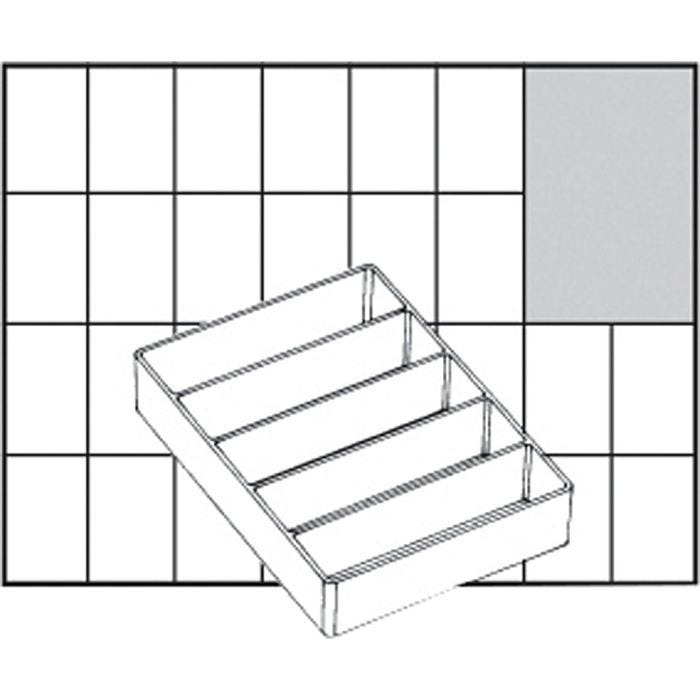 Boîte de rangement, dim. A75 Low, H : 24 mm, dim. 109x79 mm, 1 pièce