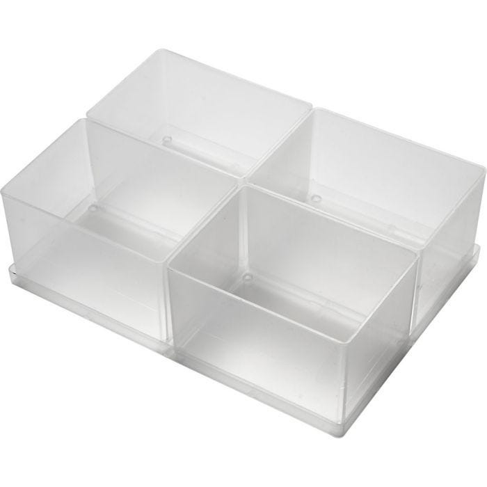 Boîte de rangement, dim. BA7-1, H : 80 mm, dim. 109x79 mm, 4 pièces/ 1 Pq.