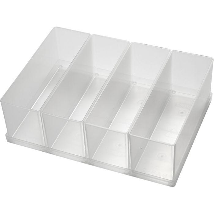 Boîte de rangement, dim. BA8-2, H : 80 mm, dim. 157x55 mm, 4 pièces/ 1 Pq.