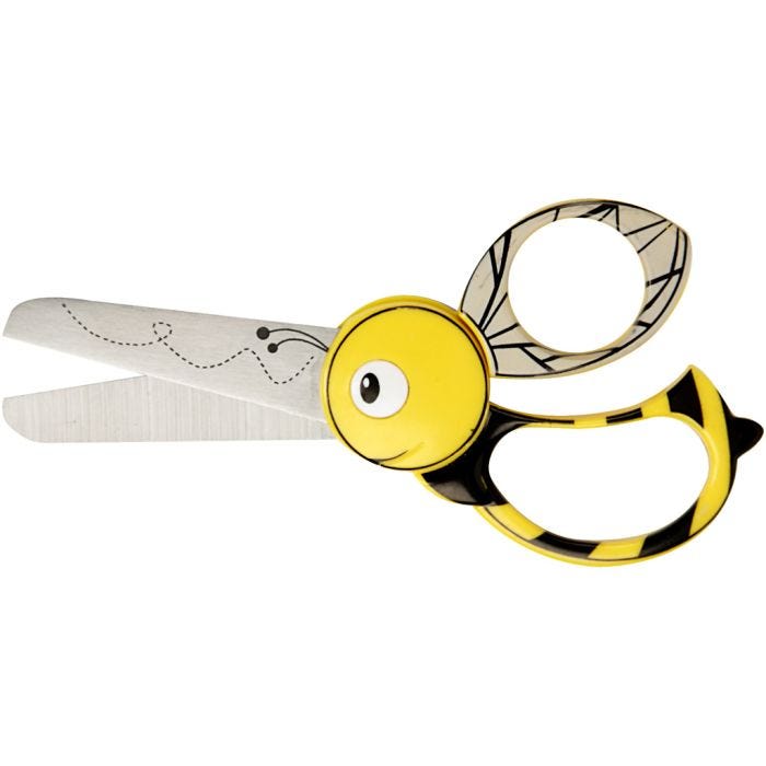 Ciseaux Animaux pour Enfants, Abeille, L : 13 cm, 1 pièce