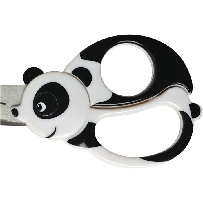Ciseaux Animaux pour Enfants, Panda, L : 13 cm, 1 pièce