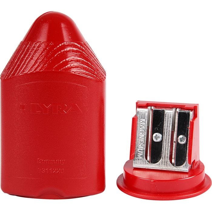 Taille-crayon, H : 8,5 cm, rouge, 1 pièce