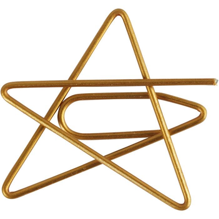 Trombones, étoile, dim. 30x30 mm, or, 6 pièces/ 1 Pq.