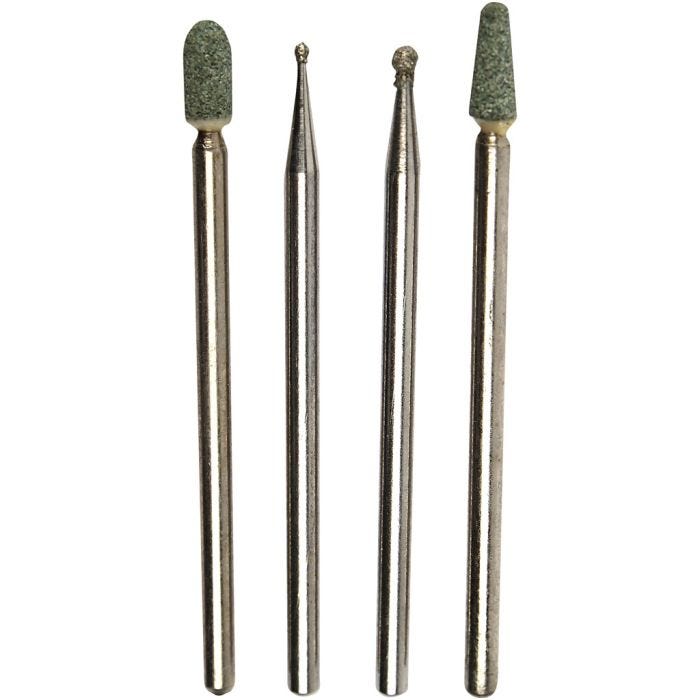 Pointe diamant set, dim. 1,0-5 mm, 4 pièces/ 1 set