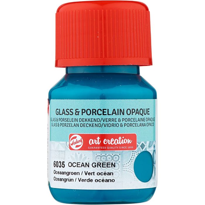 Keramiek- en porseleinverf, turquoise, 30 ml/ 1 fles