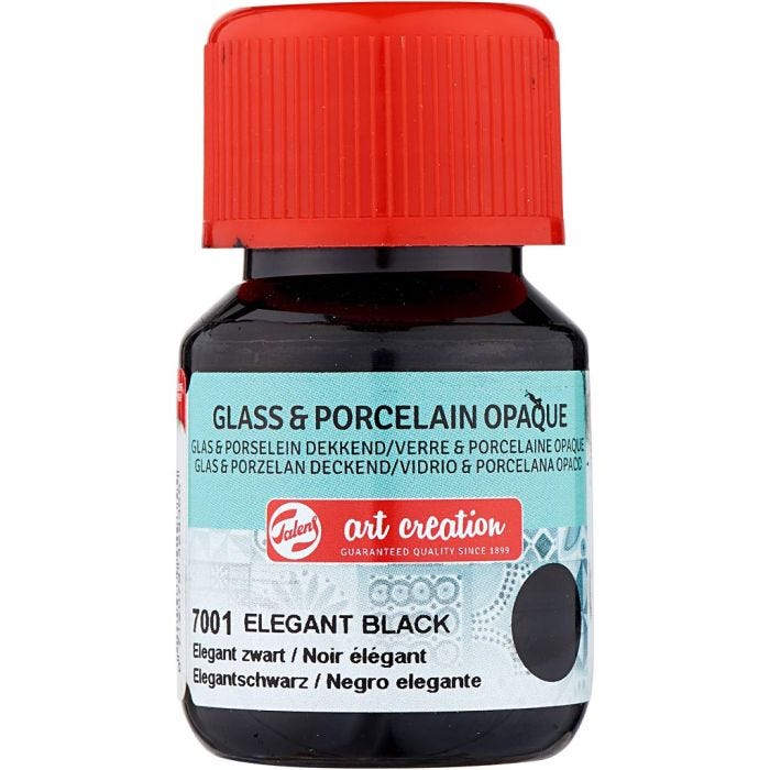 peinture pour céramique et pour porcelaine, noir, 30 ml/ 1 flacon