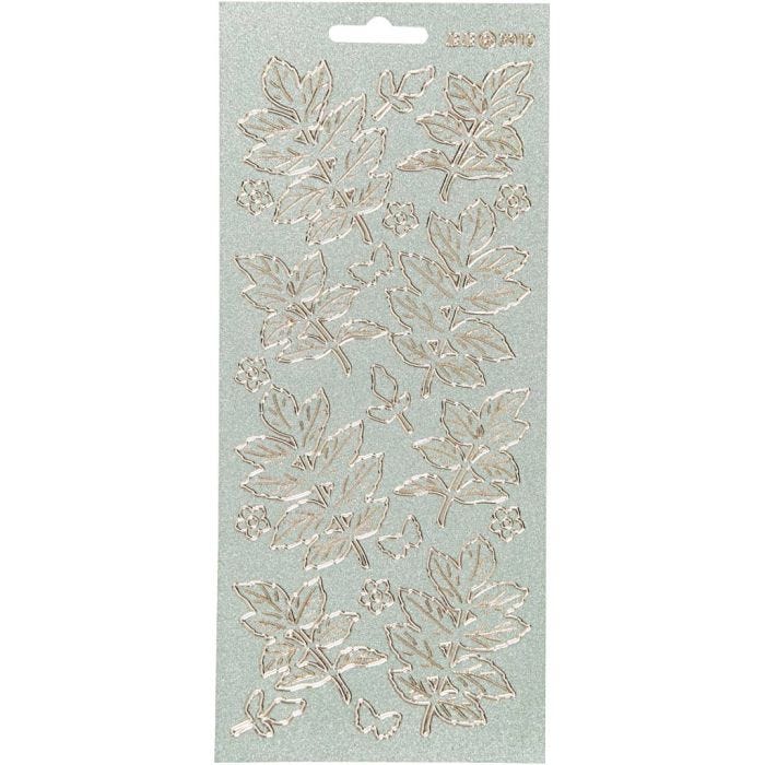 Autocollants, feuilles, feuille 10x23 cm, or, 1 flles