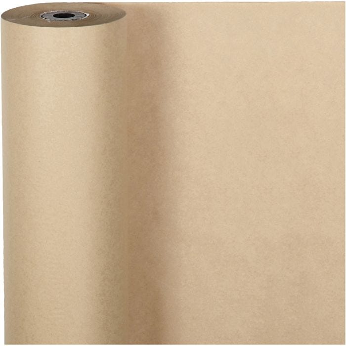 Papier cadeau, L : 50 cm, 60 gr, naturel, 100 m/ 1 rouleau