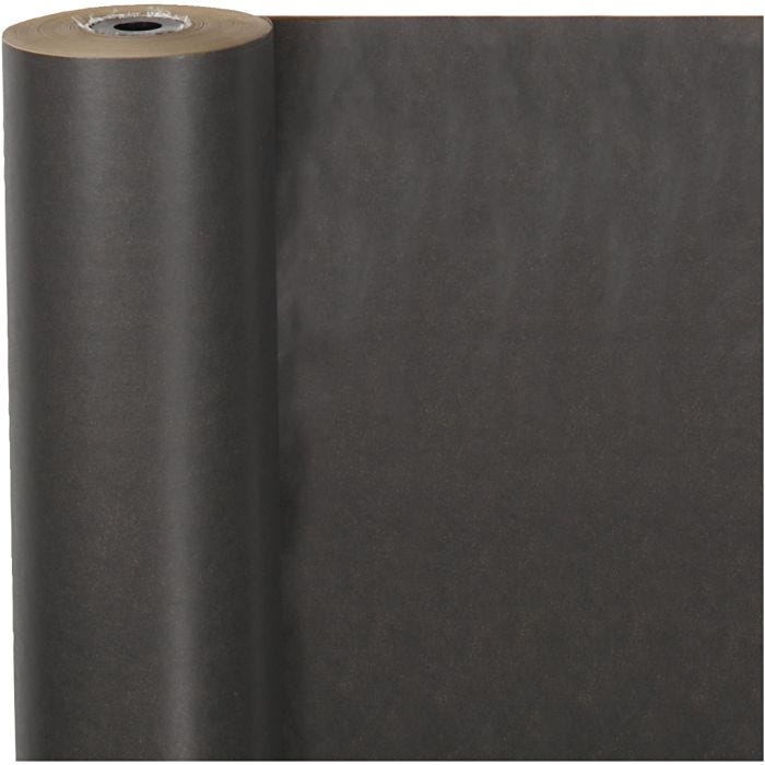 Papier cadeau, L : 50 cm, 60 gr, noir, 100 m/ 1 rouleau