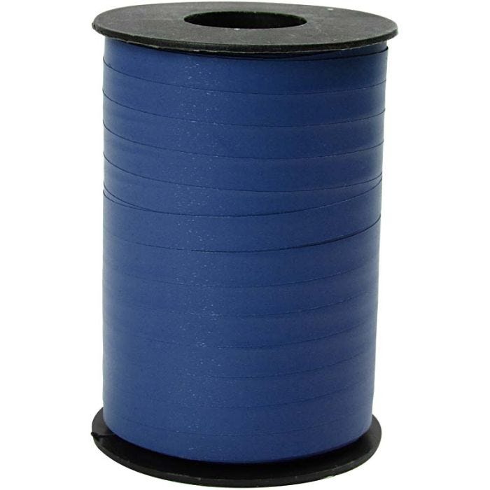 Ruban cadeau, L : 10 mm, mate, bleu, 250 m/ 1 rouleau