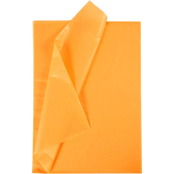 Papier de Soie, feuille 50x70 cm, 17 gr, jaune, 25 flles/ 1 Pq.