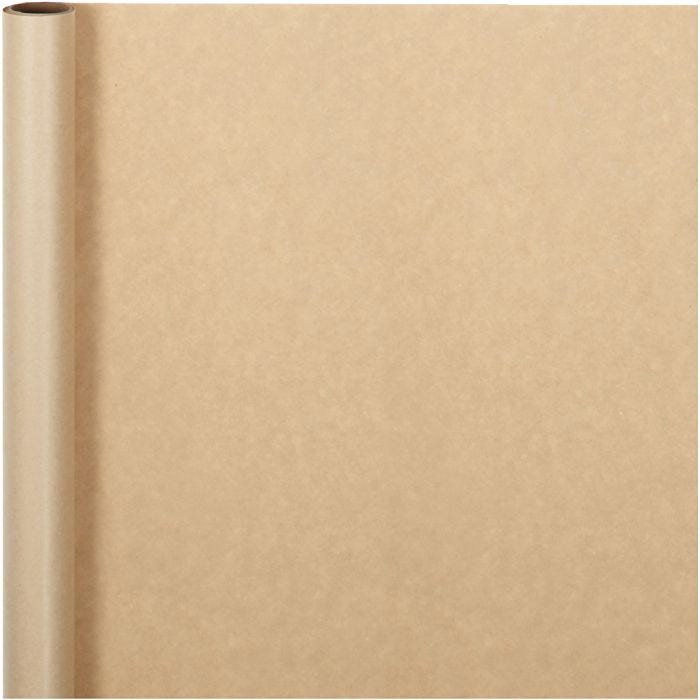 Papier cadeau, L : 50 cm, 60 gr, beige, 5 m/ 1 rouleau