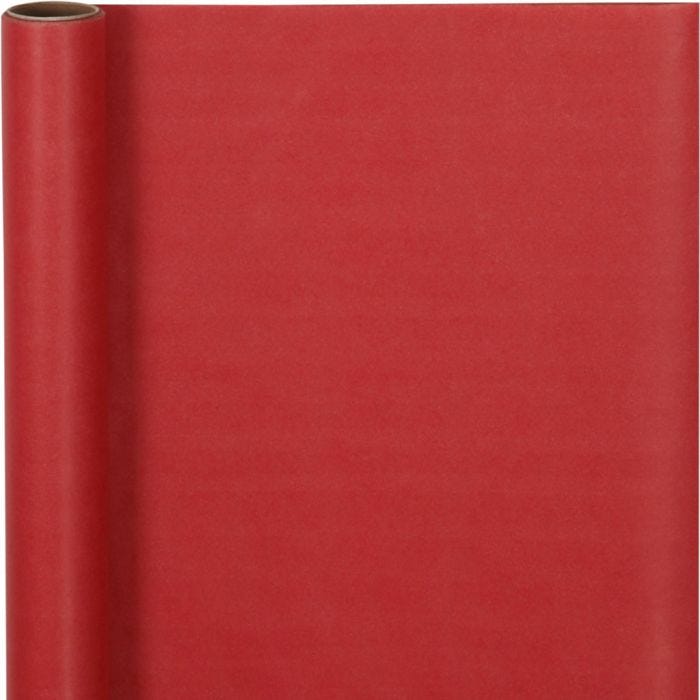 Papier cadeau, L : 50 cm, 60 gr, rouge, 5 m/ 1 rouleau