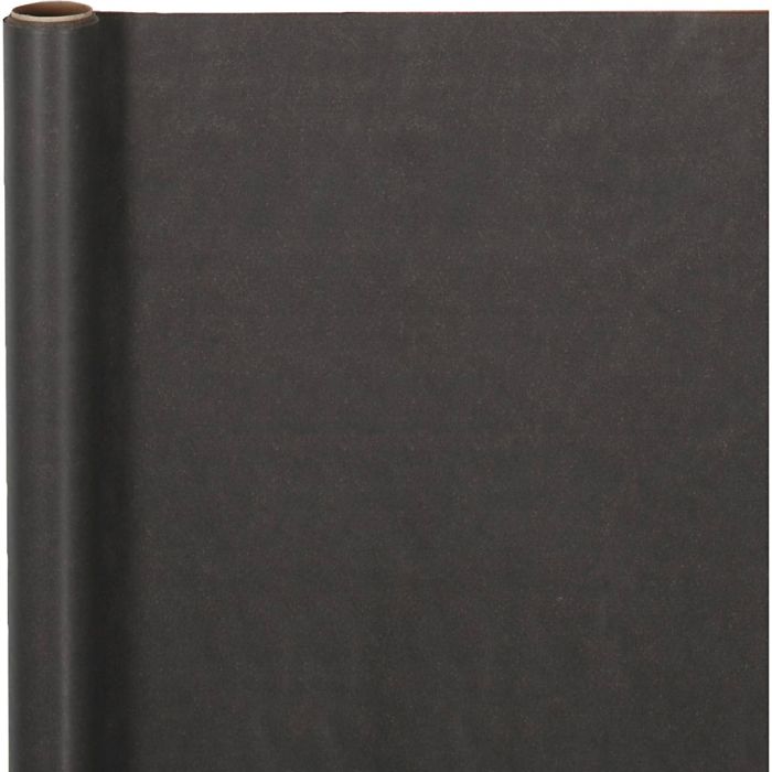 Papier cadeau, L : 38 cm, 70 gr, noir, 5 m/ 1 rouleau