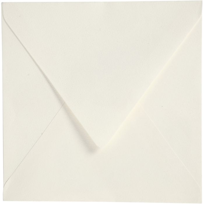 Enveloppes, dimension enveloppes 16x16 cm, 120 gr, blanc cassé, 50 pièces/ 1 Pq.