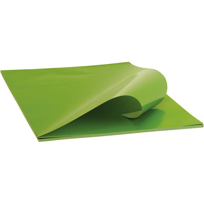 Papier Glacé, feuille 32x48 cm, 80 gr, vert clair, 25 flles/ 1 Pq.