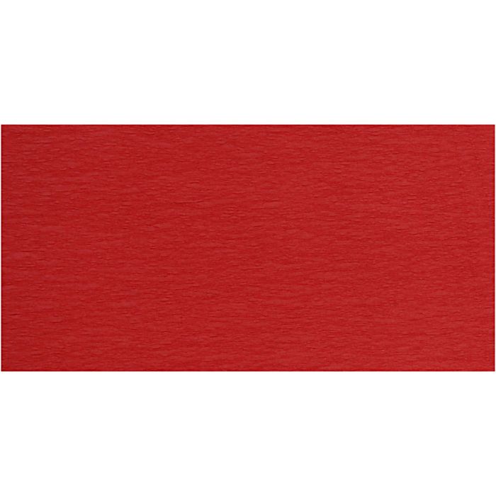 Papier Crépon, feuille 50x250 cm, rouge, 10 pli/ 1 Pq.