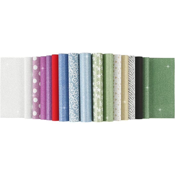 Film pailleté, A4, feuille 210x297 mm, 150 gr, 30 flles/ 1 pièce