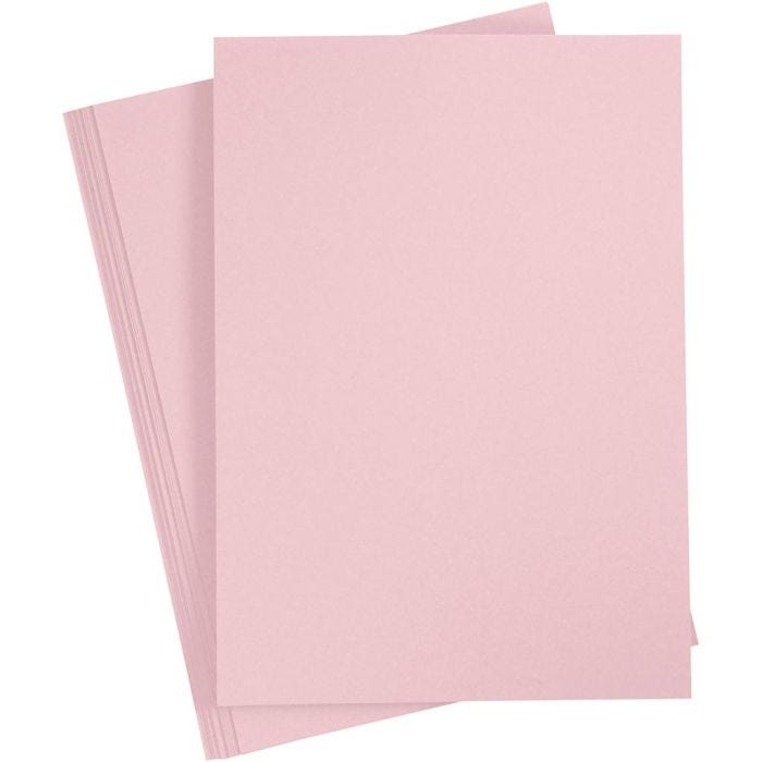 Papier cartonné, A4, feuille 210x297 mm, 210 gr, rose, 10 flles/ 1 Pq.