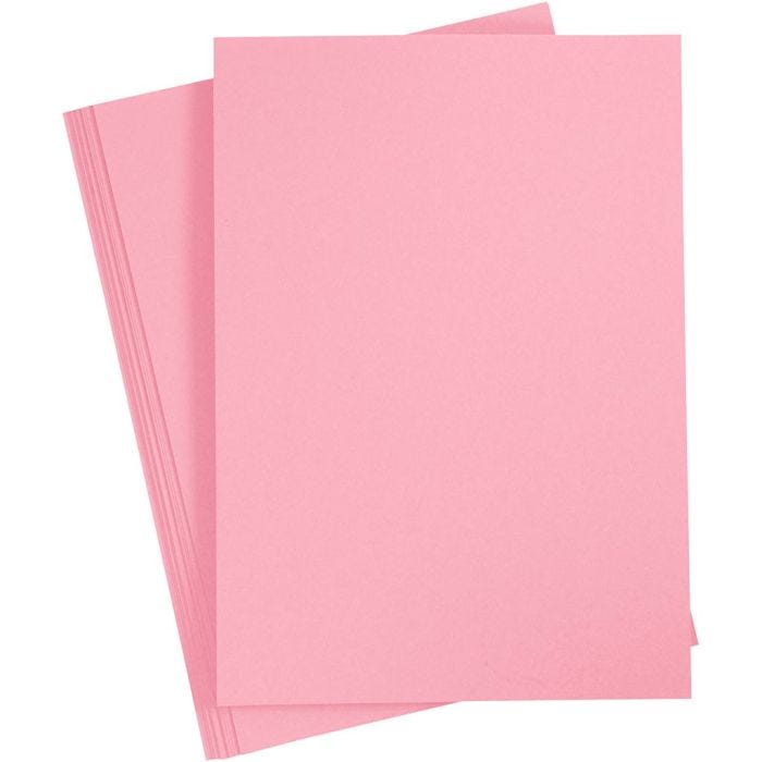 Papier cartonné, A4, feuille 210x297 mm, 210 gr, rose foncé, 10 flles/ 1 Pq.