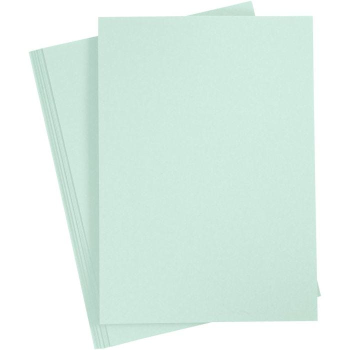Papier cartonné, A4, feuille 210x297 mm, 210 gr, vert pastel, 10 flles/ 1 Pq.