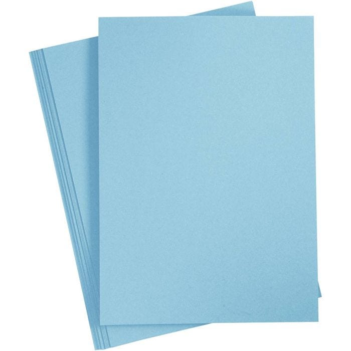 Papier cartonné, A4, feuille 210x297 mm, 210 gr, bleu clair, 10 flles/ 1 Pq.
