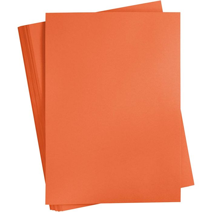 Papier Cartonné, A2, feuille 420x594 mm, 180 gr, orange, 100 flles/ 1 Pq.