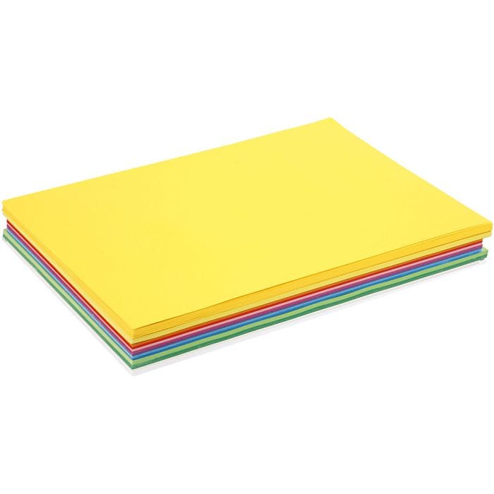 Carton de Printemps, A3, feuille 297x420 mm, 180 gr, ass. de couleurs, 300 flles ass./ 1 Pq.