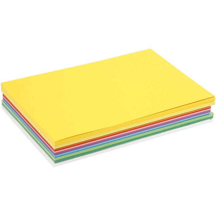 Carton de Printemps, A4, feuille 210x297 mm, 180 gr, ass. de couleurs, 300 flles ass./ 1 Pq.
