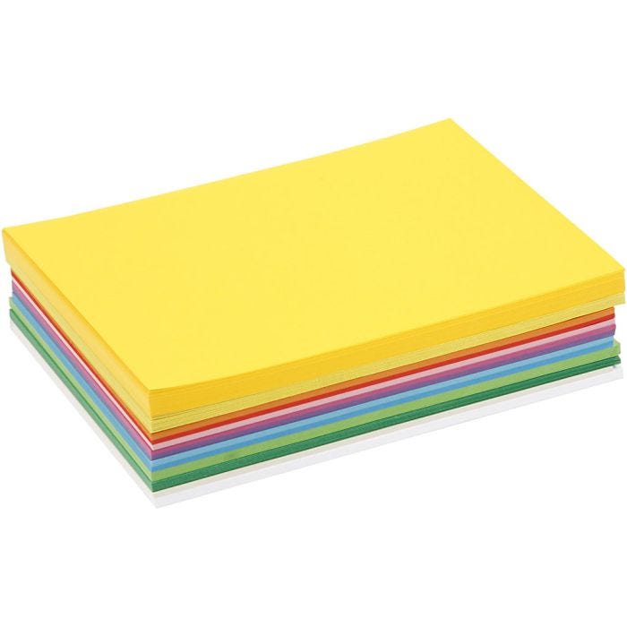 Carton de Printemps, A5, feuille 148x210 mm, 180 gr, ass. de couleurs, 300 flles ass./ 1 Pq.