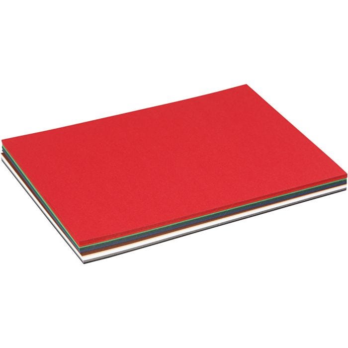 Papier Cartonné Noël, A5, feuille 150x210 mm, 180 gr, ass. de couleurs, 60 flles ass./ 1 Pq.