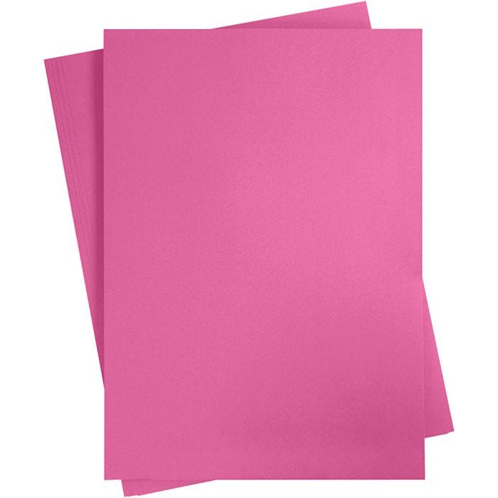 Papier Cartonné, A2, feuille 420x594 mm, 180 gr, rose, 10 flles/ 1 Pq.