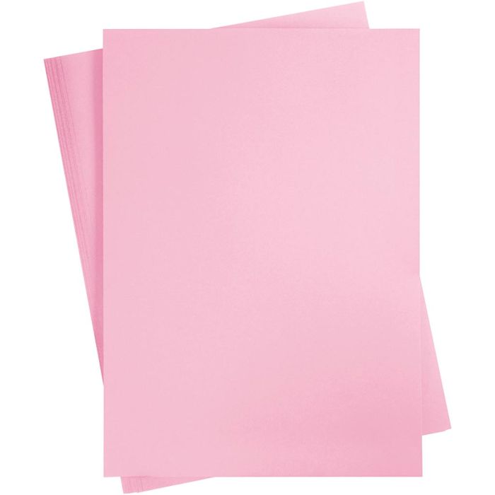Papier Cartonné, A2, feuille 420x594 mm, 180 gr, rose clair, 10 flles/ 1 Pq.