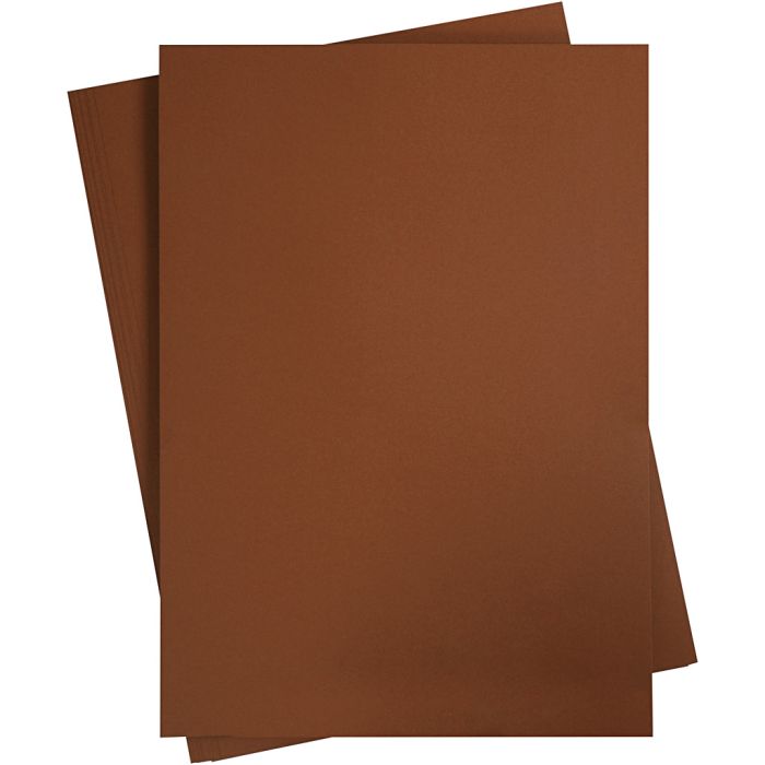 Papier Cartonné, A2, feuille 420x594 mm, 180 gr, brun foncé, 10 flles/ 1 Pq.