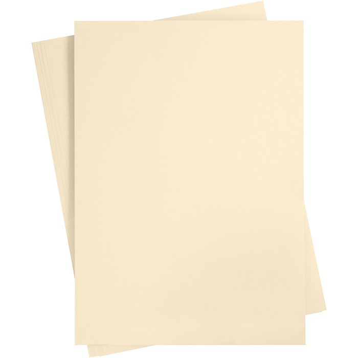 Papier Cartonné, A2, feuille 420x594 mm, 180 gr, beige clair, 10 flles/ 1 Pq.