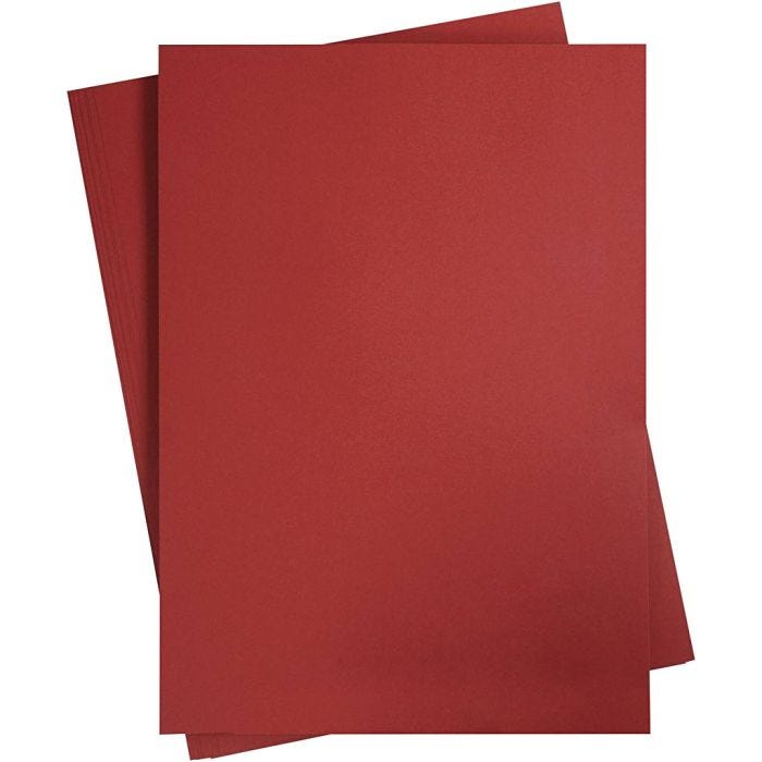 Papier Cartonné, A2, feuille 420x594 mm, 180 gr, rouge foncé, 10 flles/ 1 Pq.