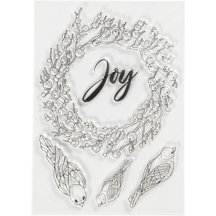 Timbres designs, joie, dim. 10,5x15 cm, 1 flles