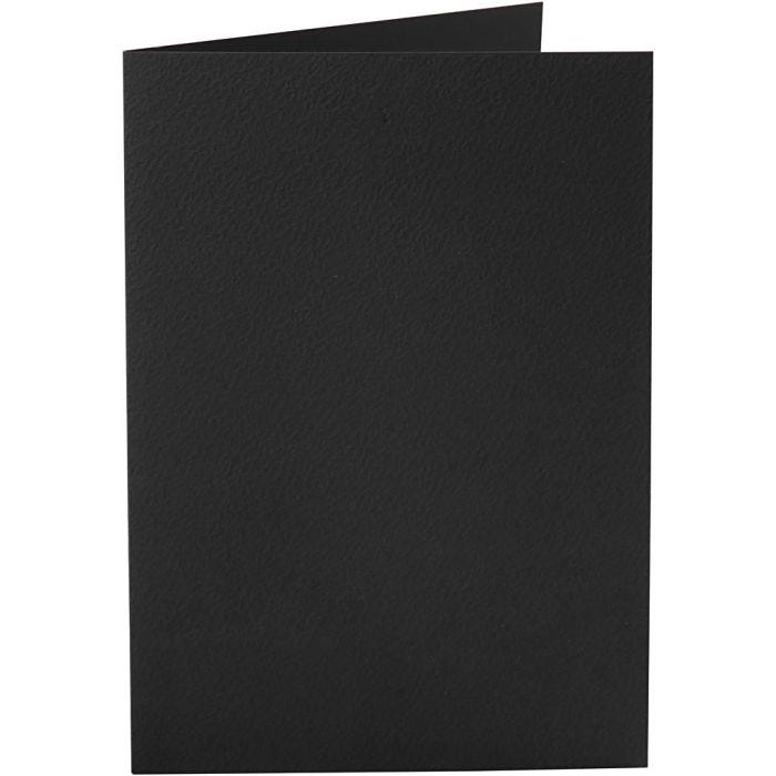 Cartes, dimension carte 10,5x15 cm, 220 gr, noir, 10 pièces/ 1 Pq.