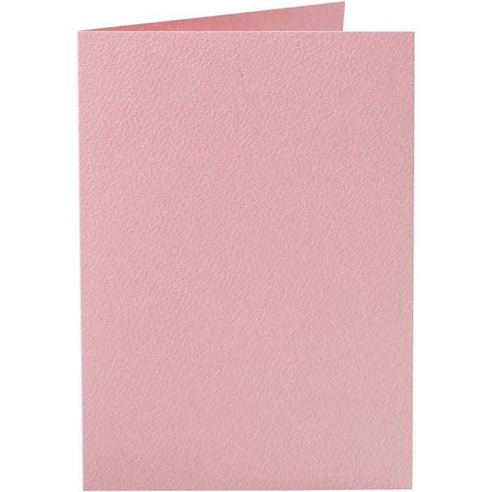 Cartes, dimension carte 10,5x15 cm, 220 gr, rose, 10 pièces/ 1 Pq.