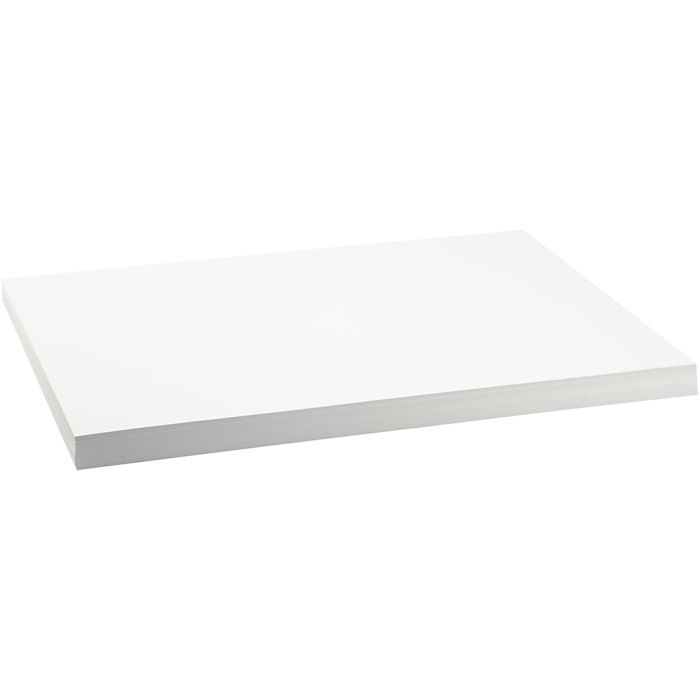 Gekleurd Karton, A2, vel 420x594 mm, 250 gr, wit, 100 vel/ 1 doos