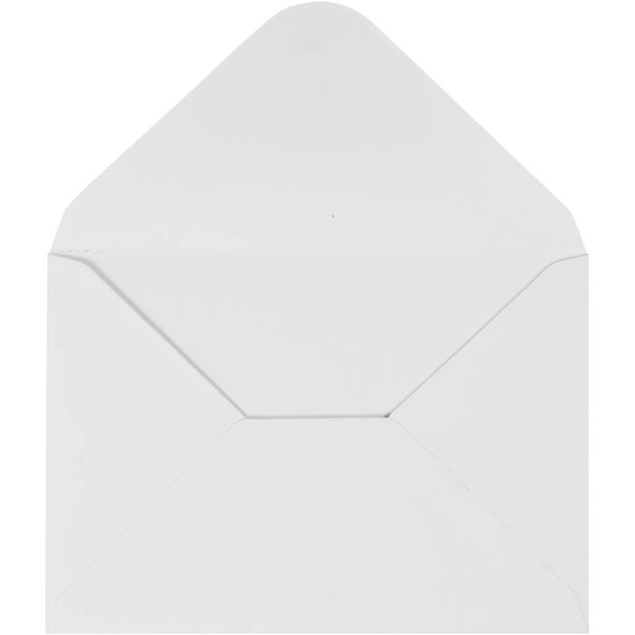 Enveloppes, dimension enveloppes 11,5x16 cm, 110 gr, blanc, 10 pièces/ 1 Pq.