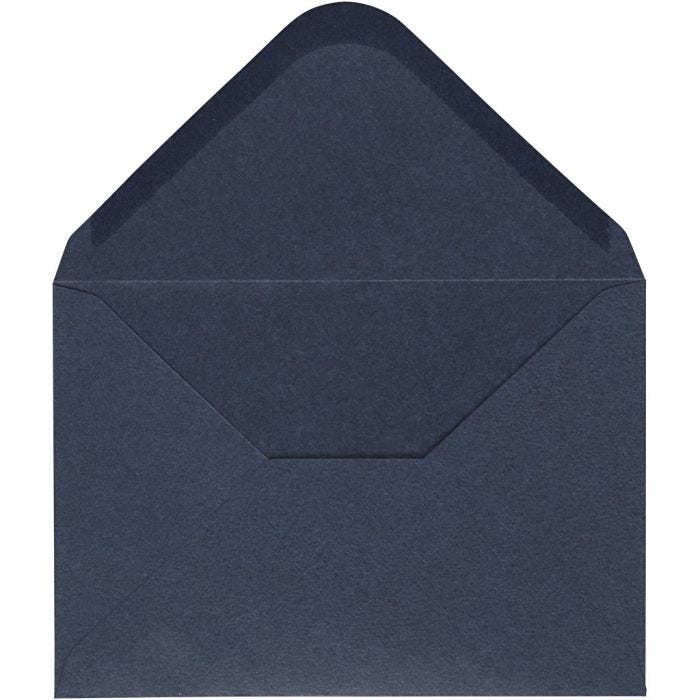 Enveloppes, dimension enveloppes 11,5x16 cm, 110 gr, bleu, 10 pièces/ 1 Pq.
